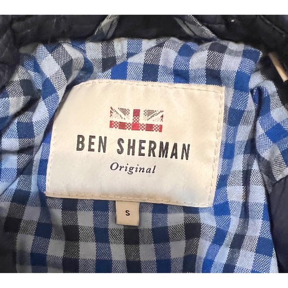 Ben Sherman Jacket Mens Size S Navy 90% Downs Quilted Puff Jacket - Picture 5 of 6